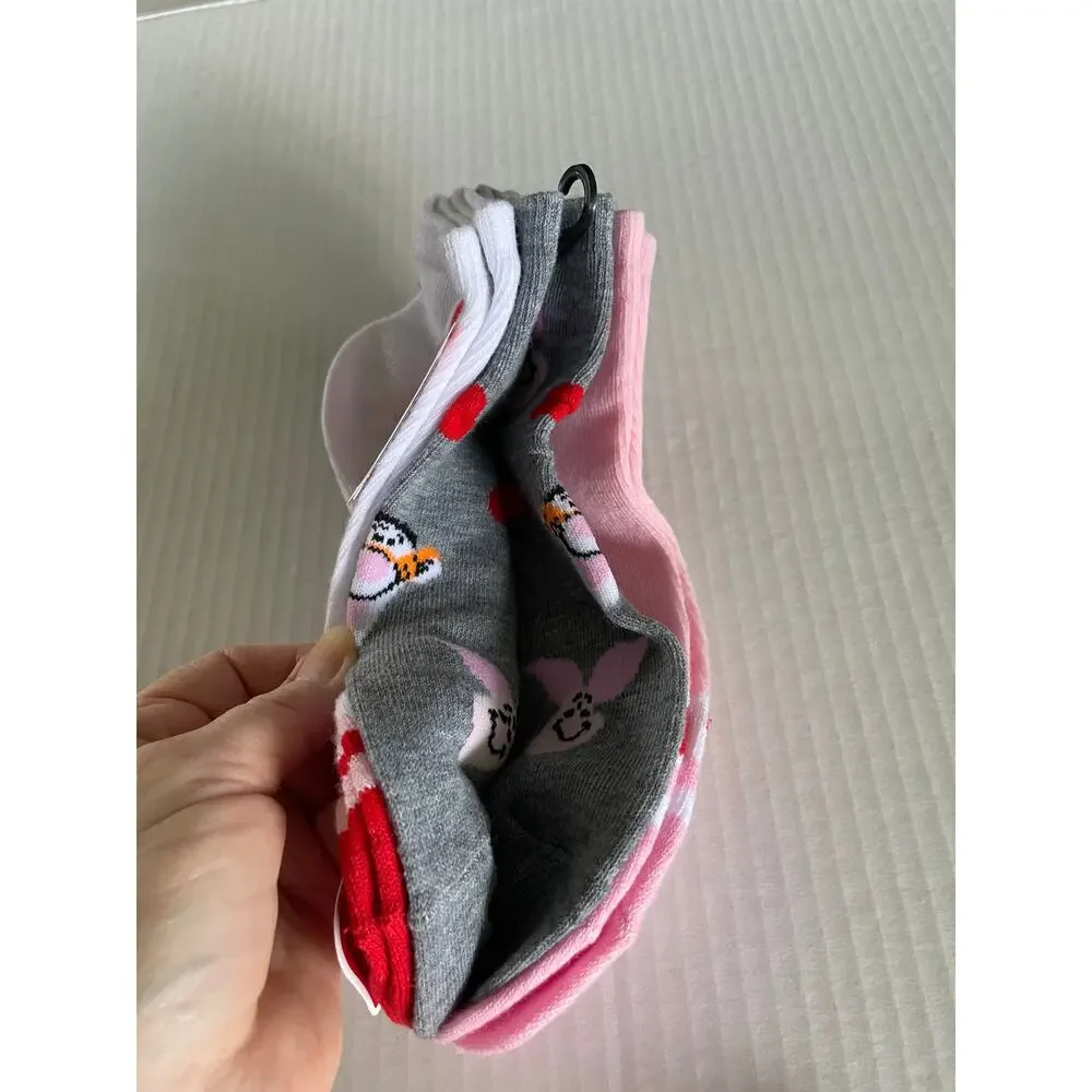 Disney Winnie The Pooh WOMENS 3 PAIR BLACK ANKLE SOCKS LIGHTWEIGHT NEW
